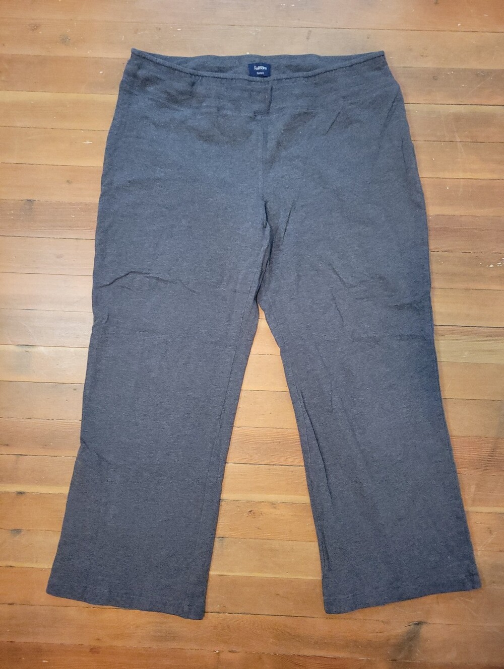 Comfort Stretch Wide Leg Pants in Charcoal Gray